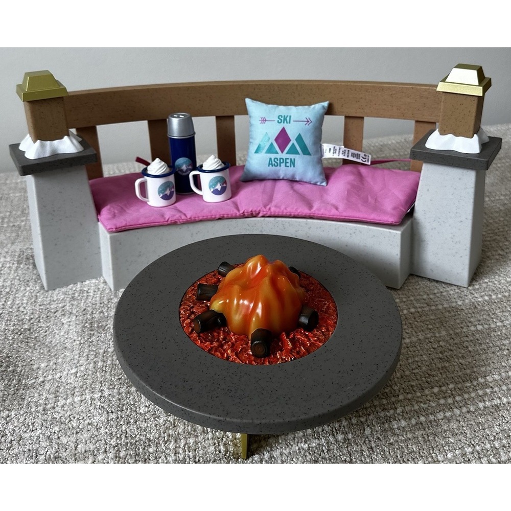 Corinne's Ski Lodge Fire Pit American Girl Retired GOTY Campfire Set Tested